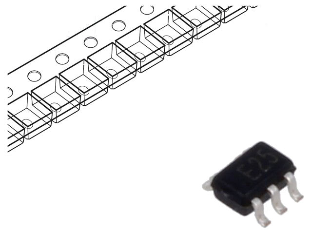Diode: TVS netwerk; 25V; 15A; 150W; viervoudig,gezamenlijke anode Diode: TVS netwerk; 25V; 15A; 150W; viervoudig,gezamenlijke anode